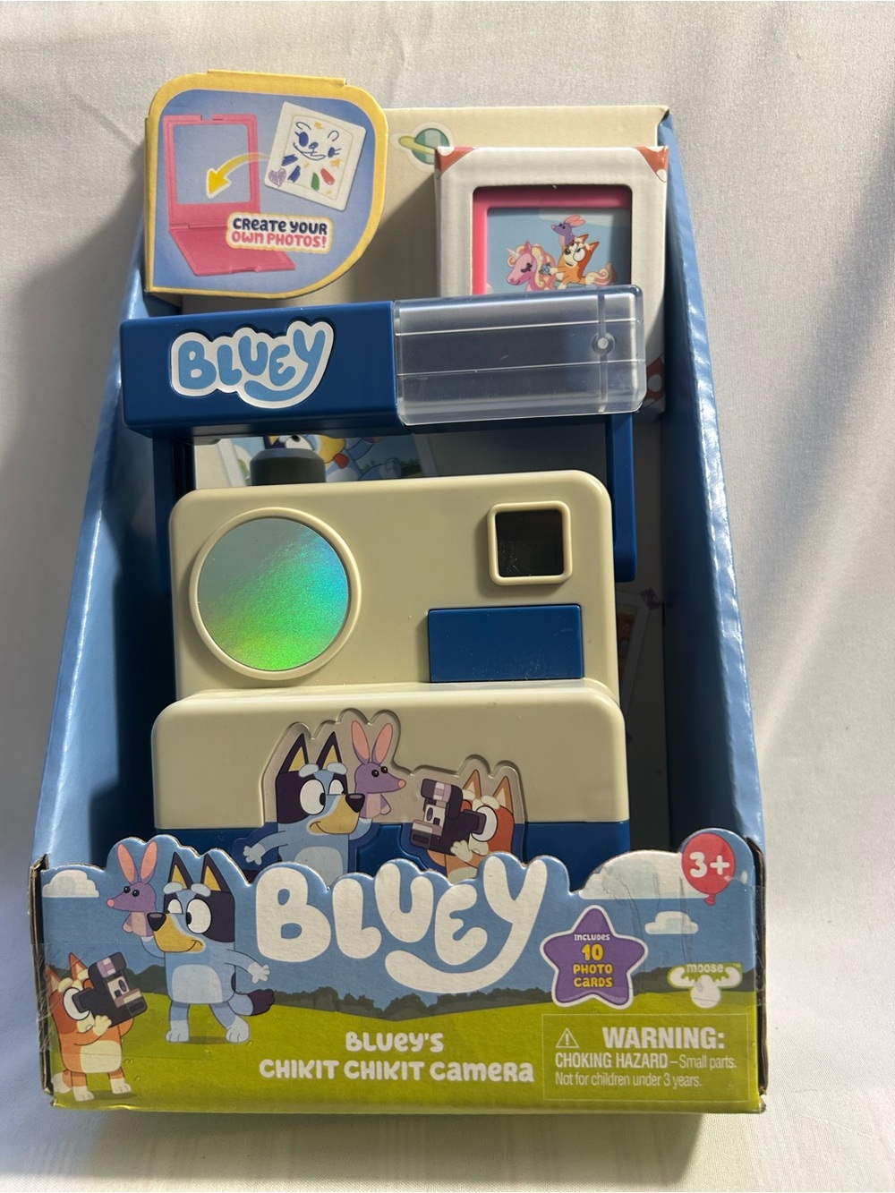 Bluey Chikit Chikit Camera Toy - Cream and Blue